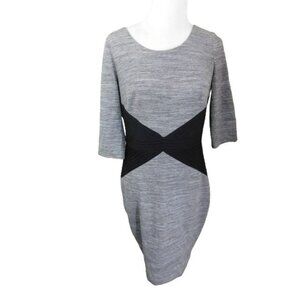 Sangria Size 8 Tweed STRETCH Knit 3/4 Sleeve Dress